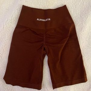 Alphalete Amplify Copper Biker Shorts Size Small Brand New